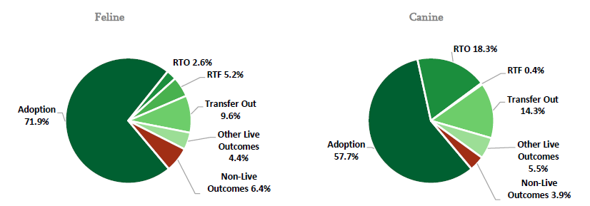 Species Outcome Pie Charts